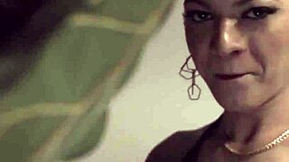 shemale latex fetish leads to explosive cumshot closeup