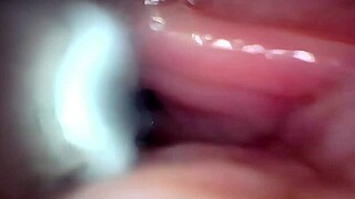 Watch Semen Blast Deep into Cervix Through Wide Stretched Pussy Endoscope!