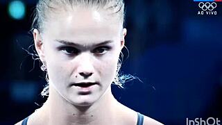 Perfect Ass Gymnasts in High Heels Show Off Bent Over Bodies