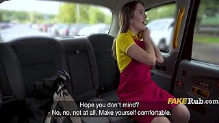 Russian babe takes ANAL BACKSEAT in taxi going extra deep public mile!