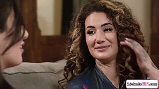 Big tits lesbian babe facesits busty arab delivery crew!!