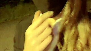 Japanese babe spreads legs for outdoor pussy pounding in public