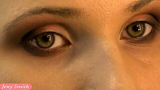 Ever seen Jeny Smith's red corset legs tease in stockings? You will now.