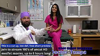 dr tampa checks misty addams pussy at university entrance physical backstage