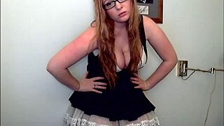 wanna watch this redheaded slut striptease and rip clothes off her teasing tits and ass?