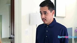 your step sis bends over ready for spanking then you fuck her shaved pussy hard