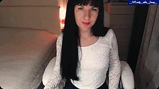 mlady jessy teases with wet pussy and perky nipples in lingerie