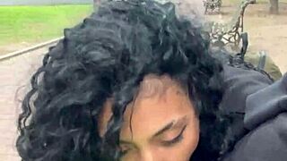 🍆 taking cum in buenos aires public park daytime with ebony teen prostitute 😈