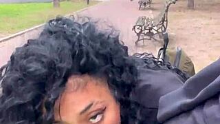 🍆 taking cum in buenos aires public park daytime with ebony teen prostitute 😈