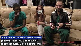 Which gloves fit best on Jewel's tanned nurse tits backstage?!