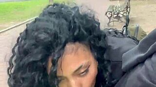 🍆 taking cum in buenos aires public park daytime with ebony teen prostitute 😈