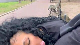 🍆 taking cum in buenos aires public park daytime with ebony teen prostitute 😈