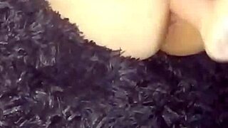 latina babe plays with dildo in room teasing her natural tits