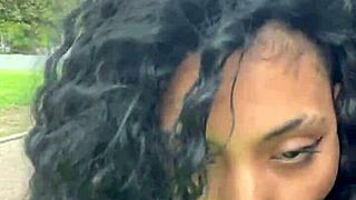 🍆 taking cum in buenos aires public park daytime with ebony teen prostitute 😈