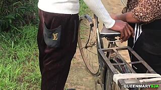 Roadside doggystyle pounding her wet pussy