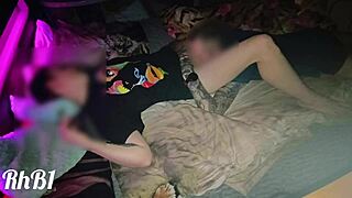 we're FUCKING on this squeaky glowing hotel bed she moans loud licking my juicy pussy to orgasm