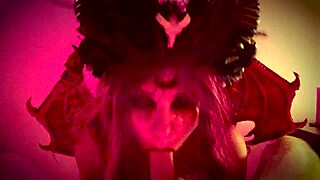 halloween night with demon girl turns into rough monster sex cum on ass 😈💦