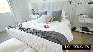 hayley davies' big tits and ass bounce in pov railing