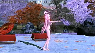 megurine luka's full nude mod reveals big tits ass pussy and boobs in single red leaf project diva