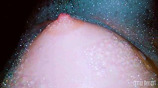 small titted teen gropes her wet pussy hard in the bath