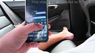 helping my wife's hot friend with a massive cumshot deepthroat in the car