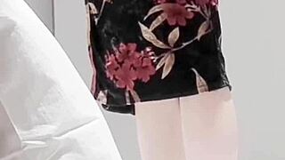 hey cute japanese student with small tits wanna see my softcore leg tease??