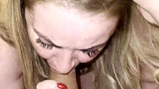 stepmom blows stepson then rides his cock hard in the bedroom