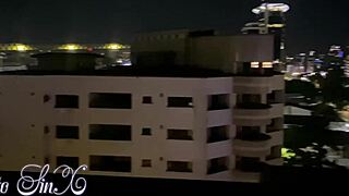 two curvy baddies with pierced nips tag team fuck a lucky dude in the dorm 😈