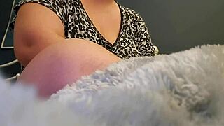 bbw fat babe surprises voyeur with massive dildo toy insertion play