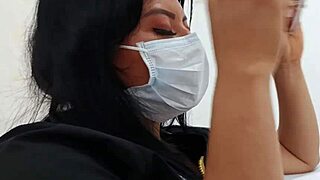 Latina milf doctor fucks patient shamelessly in military hospital exam
