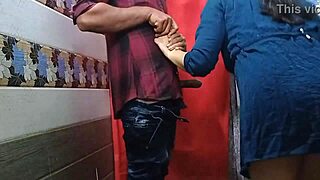 virgin BOSS rams SECRETARY hard in office bathroom with clear hindi moans!!