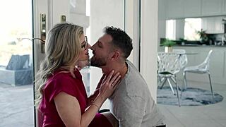 hot milf cory chase gives husband quinton james the ultimate threesome reward with cherry kiss deepthroat cowgirl face sitting and double orgasm bliss