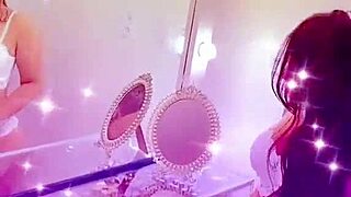 whoa look at this queen bee brunette with tanned skin beautiful soft hair filming creampie vids in sexy lingerie!