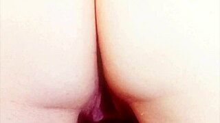 mature wife ENJOYS MOISTURISING MOMENT spreading shaved PUSSY lips