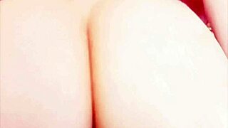 mature wife ENJOYS MOISTURISING MOMENT spreading shaved PUSSY lips