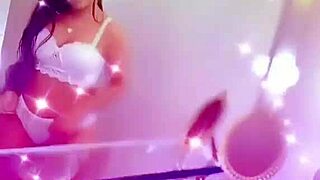 whoa look at this queen bee brunette with tanned skin beautiful soft hair filming creampie vids in sexy lingerie!