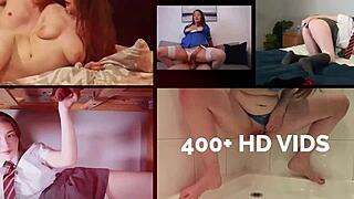 A naughty British 18-year-old flashes her huge natural tits then strokes a stranger's cock at the crowded train station until he cums all over her