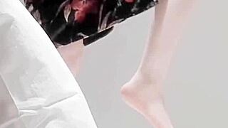 hey cute japanese student with small tits wanna see my softcore leg tease??