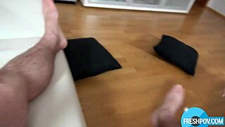 Emily flashes her piercings and tiny tits up close 😈🔗