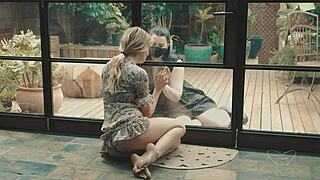 its astrid love and hot blonde milf licking pussy outdoors kissing tits muff diving girlfriend friend sensual