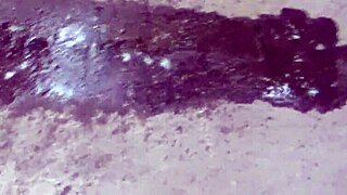 mature milf soaks her jeans with hot piss in public garden before baring shaved wet pussy