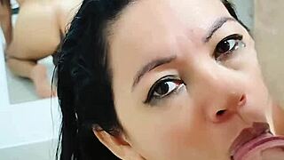 he spots the maid's daughter struggling and decides to lend a hand with his morning milk