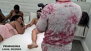 whoa this bbw ebony teen takes anal creampie backstage 😍 cum everywhere 🔥