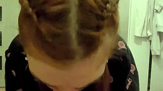 redhead roommate grabbed my dick for deepthroat then spit my cum back on it