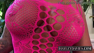 hayley davies busty blonde aussie stripper oils bubble butt for hardcore pounding