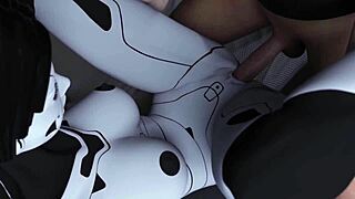 projekt passion unloads cumshots on blonde ai witch robot and her redhead partner