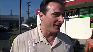 Fucking Asian Mom's Shaved Pussy with Monster Cock in Fishnets