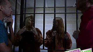 Ava Parker, daddy's prison uniform cowgirl ride ends in cum facial swallow?