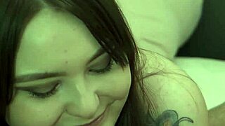 Sh! his cum drips from pussy as she strap-on fucks him after chastity belt blowjob dildo spanking