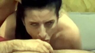 Intense pounding leads to amazing oral and stunning finish inside